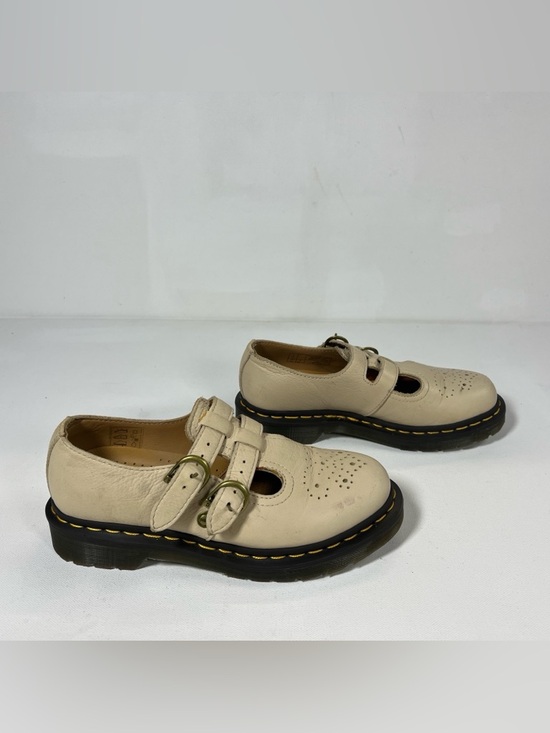 Dr. Martens Shoes - SOLD Dr. Martens Mary Jane 8065 Shoes Leather Buckle Flats Perforated Beige Wome
